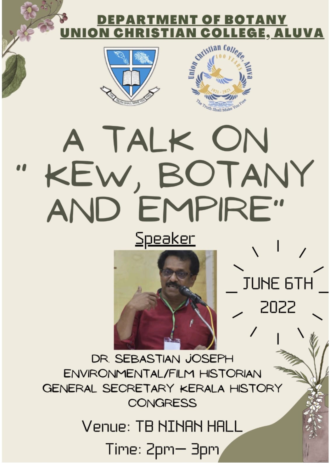 Talk on Kew Botany
