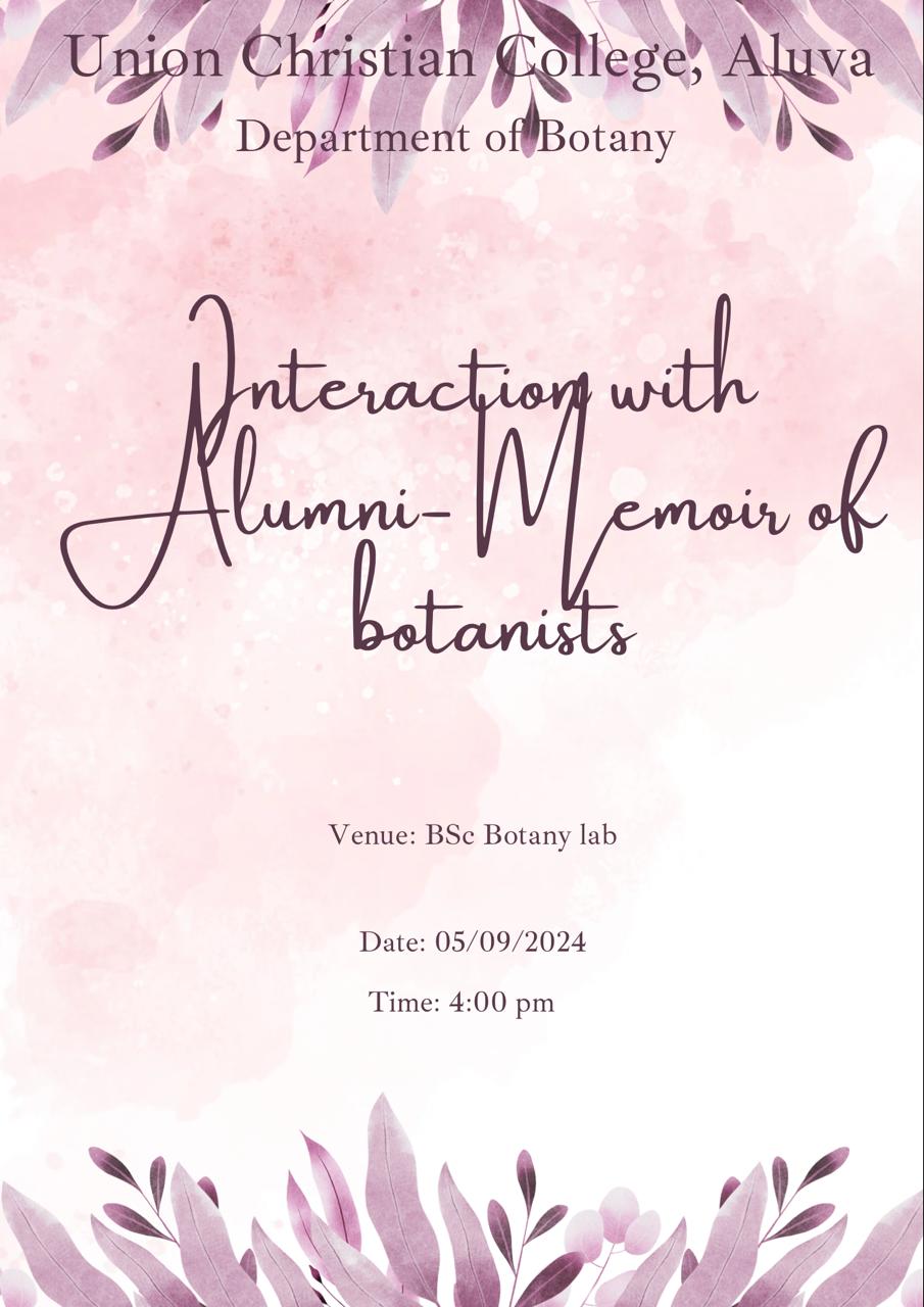 Interaction with Alumni- Memoir of botanists